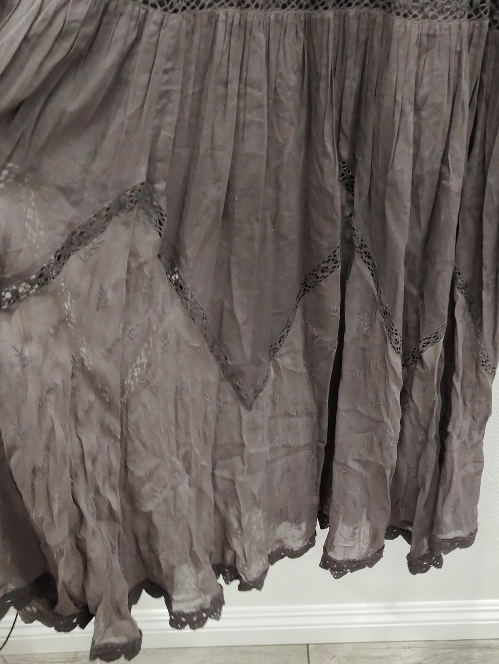Free People Trails End Skirtall Washed Charcoal Maxi Pinafore Dress - Picture 4 of 11